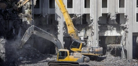 Large scale commercial demolition site in Dallas managed by Best Dallas Demolition